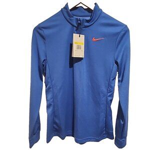 NIKE Size Small Dri Fit womens long sleeve 3/4 zip up pullover shirt sweater new